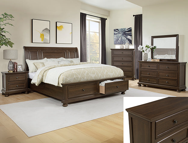 SETB1810 CLARIBELLE BEDROOM GROUP BROWN