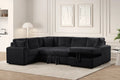 Forever Black Sectional With Pull-Out Bed