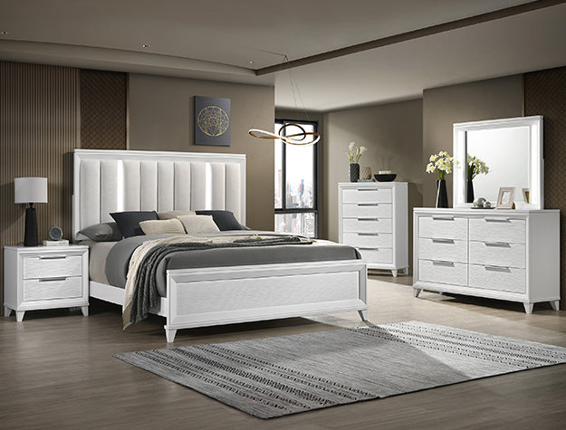 SETB7300 CRESSIDA BEDROOM GROUP WHITE