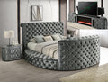 5212GY VOLTARE FIREPLACE/TV LIFT BED GREY