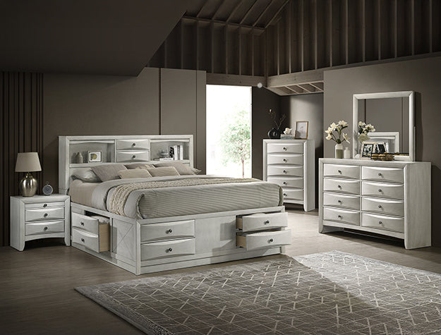 Emily white storage bedroom