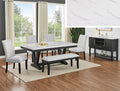 1319-6P-1320-SB VANCE FAUX TBL/SIDE CHAIRS, BENCH