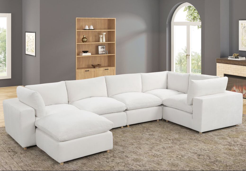 XLCLOUD BEIGE2 Sectional + Ottoman Set XLCLOUD BLACK2 Sectional + Ottoman Set