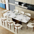 Aman 71"-95" Table (Glossy White)