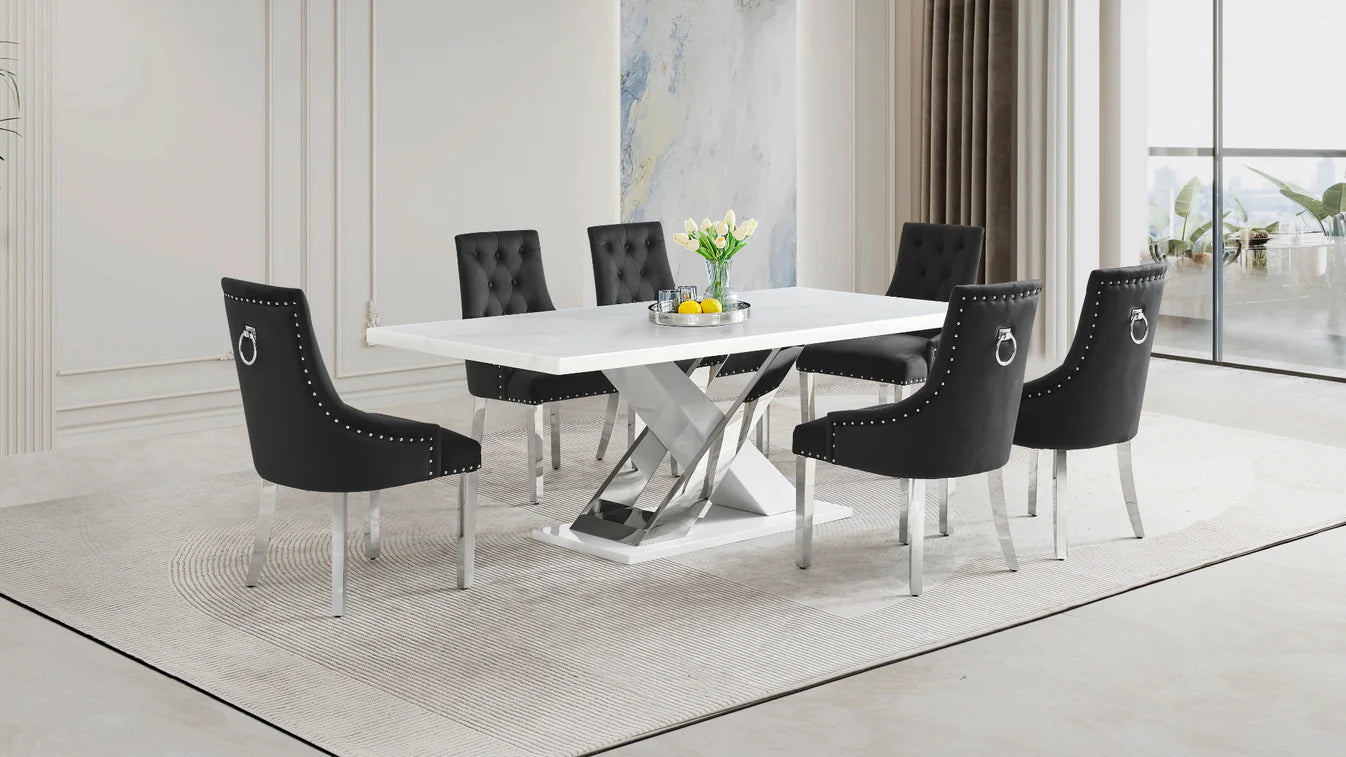 D610 Viva (Cream/Chrome) Table