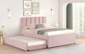 MAYA-Pink Twin Platform Bed Trundle