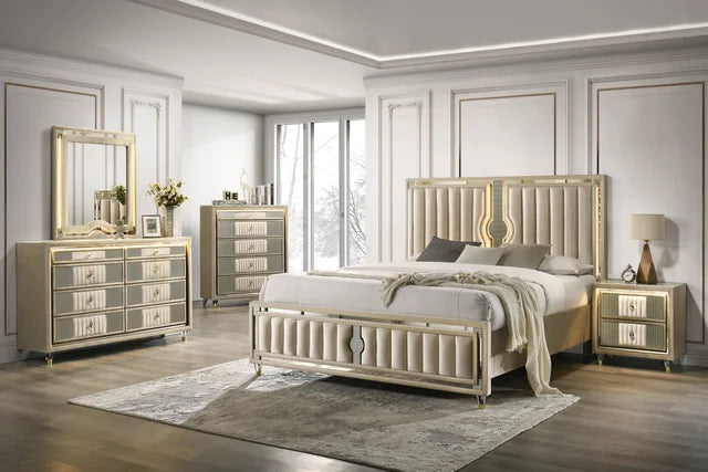 Venetian 4pc or 5pc Platform Bedroom Set