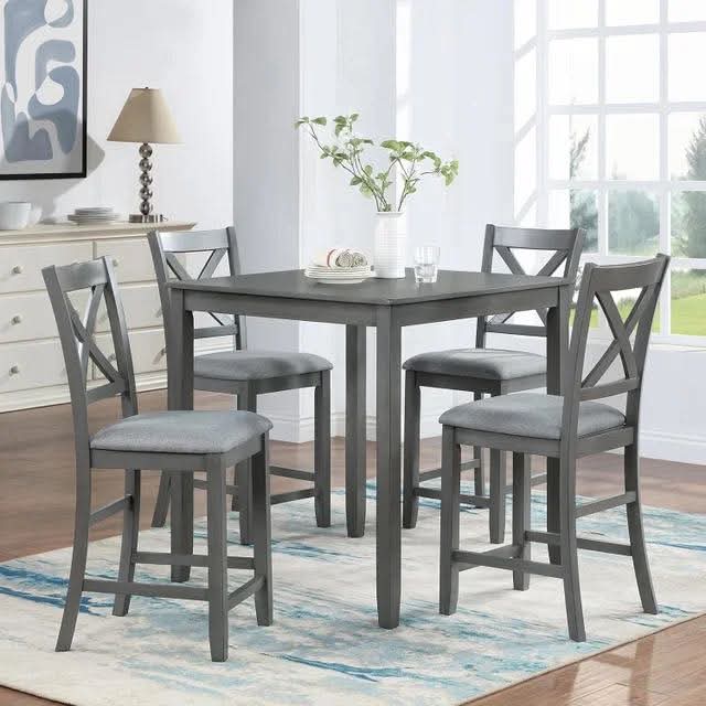 Tahoe - Cappuccino - beige Pub Table + 4 Chairs