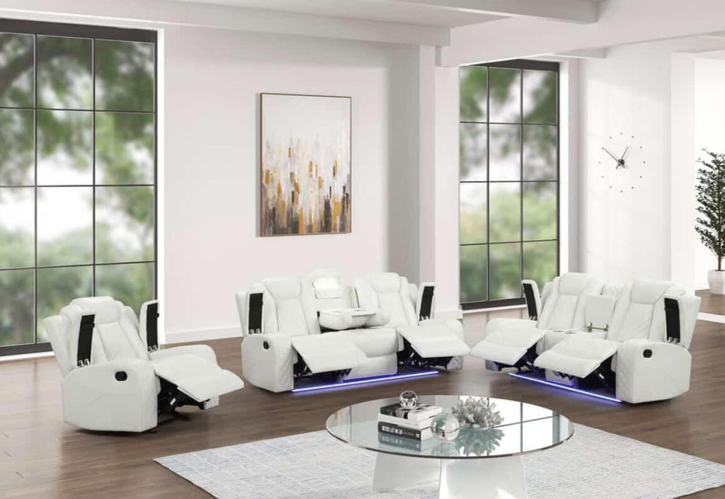 Luz White - 3PC Reclining Set